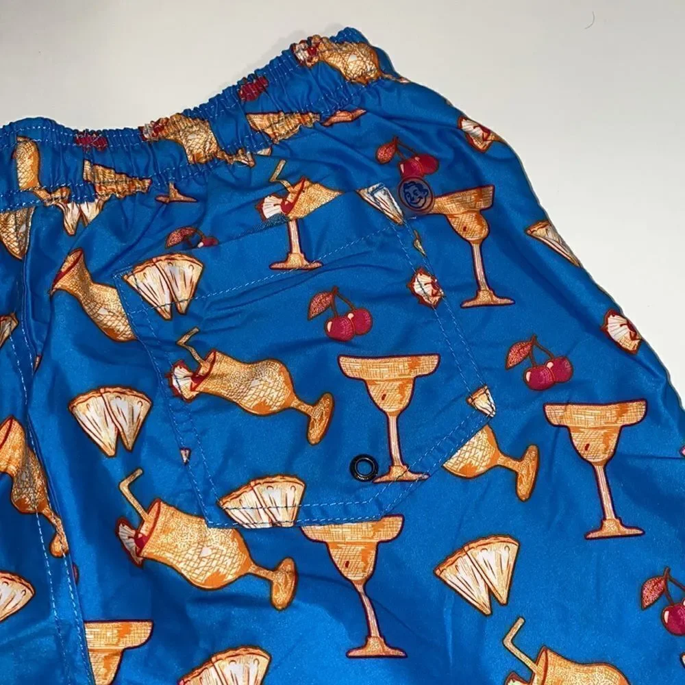 🔥MR. SWIM pina colada  blue Boardshorts sz M New